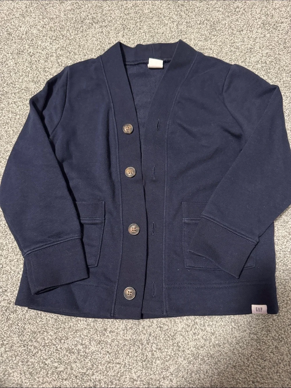 GAP Kids Navy Button-Front Cardigan